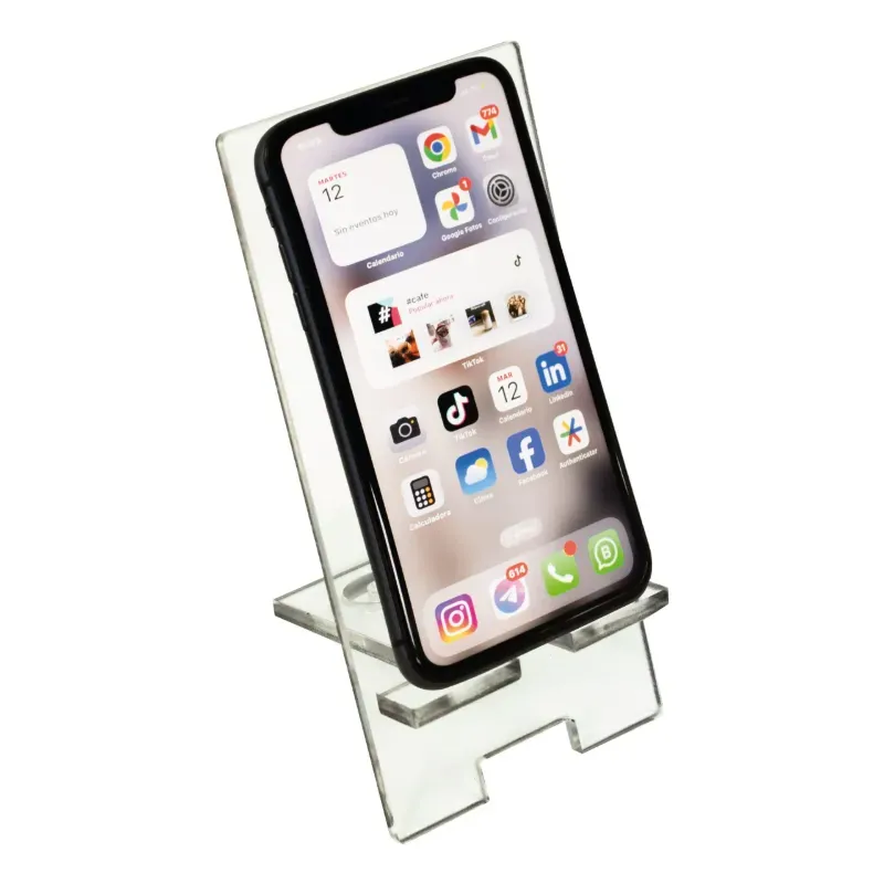 Porta Celular de Acrílico Transparente