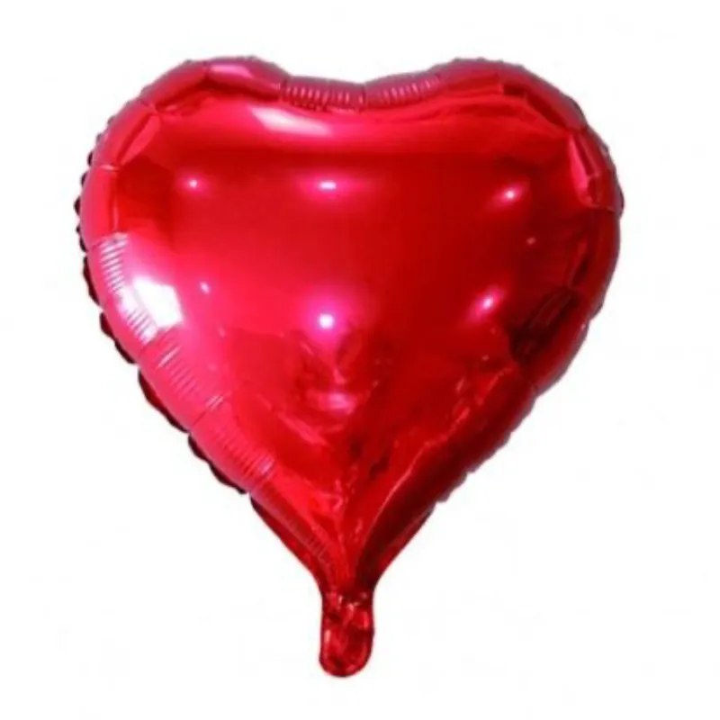 Globo metálico en forma de corazón
