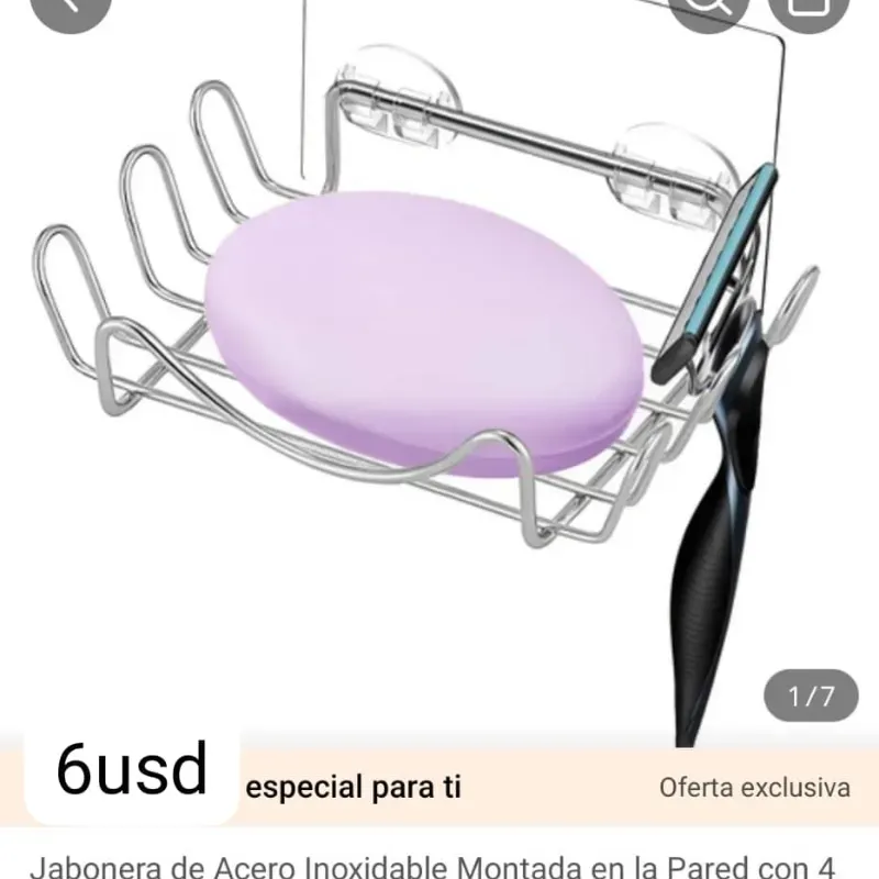 Jabonera de acero inoxidable