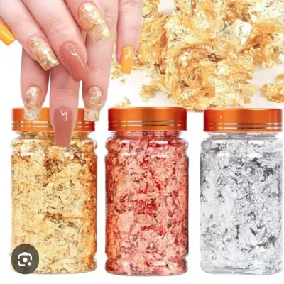 Pote de papel oro grande