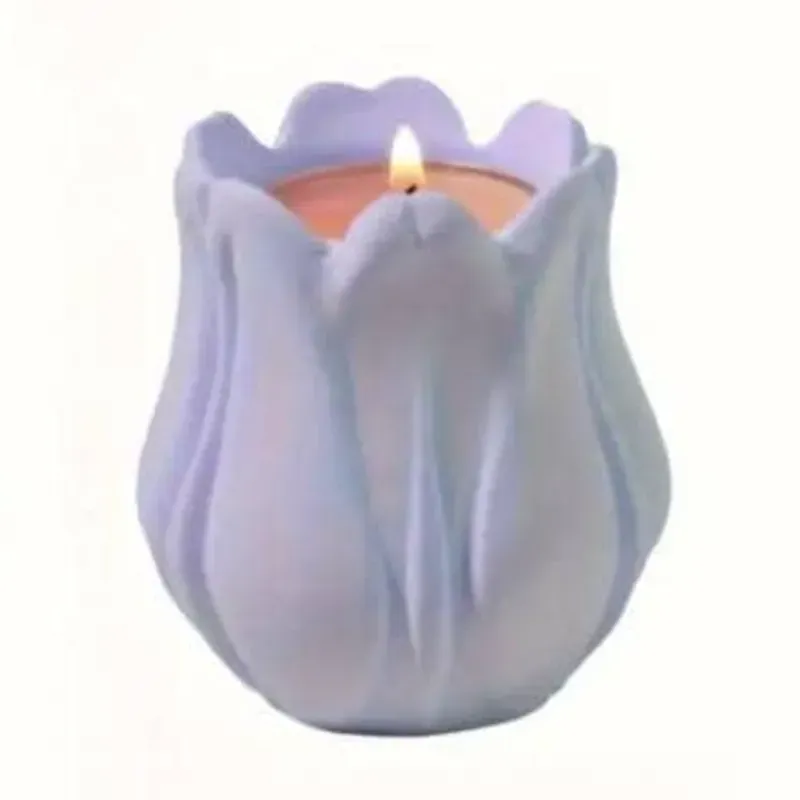 Tulipán de yeso. Para plantas artificiales o para velas (no incluidas)