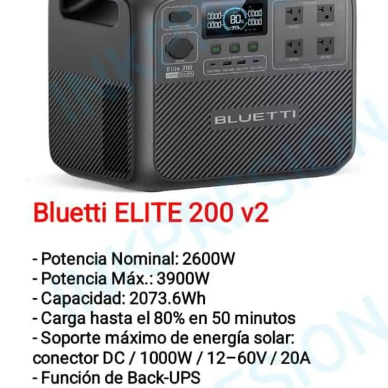  BLUETTI ELITE 200 v2: Potencia y Velocidad Insuperables