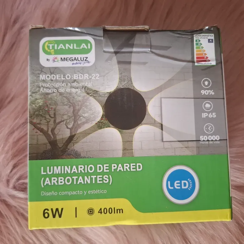 Lámpara arbotantes 6W modelo redondo