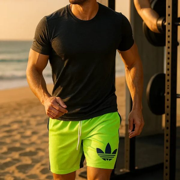 Short neón y azul