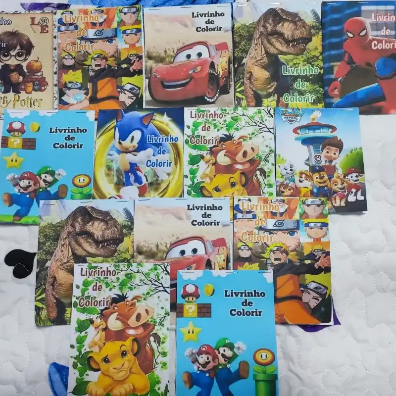 12 LIBROS DE COLOREAR (PAPEL)