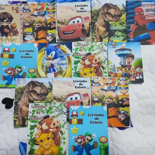 12 LIBROS DE COLOREAR (PAPEL)