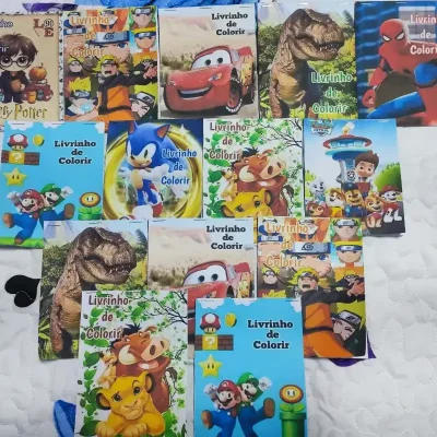 12 LIBROS DE COLOREAR (PAPEL)