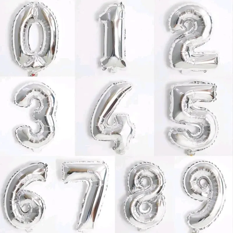 Globos de # Plateados