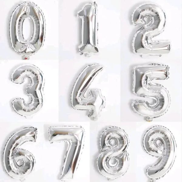 Globos de # Plateados