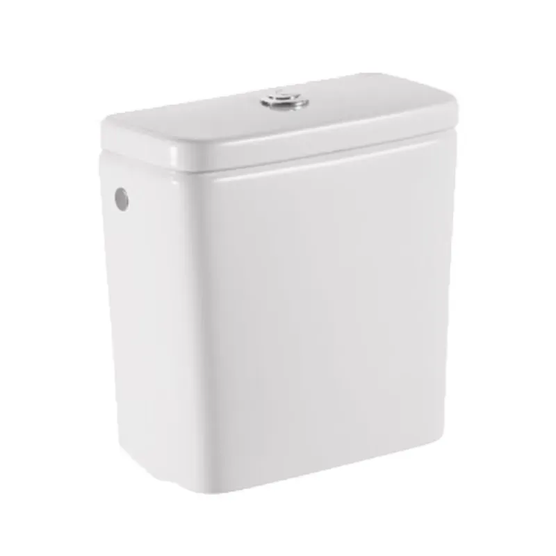 Tanque con tapa, juego fijación y mecanismo doble pulsador 4.5/3 litros alimentación, inferior blanco