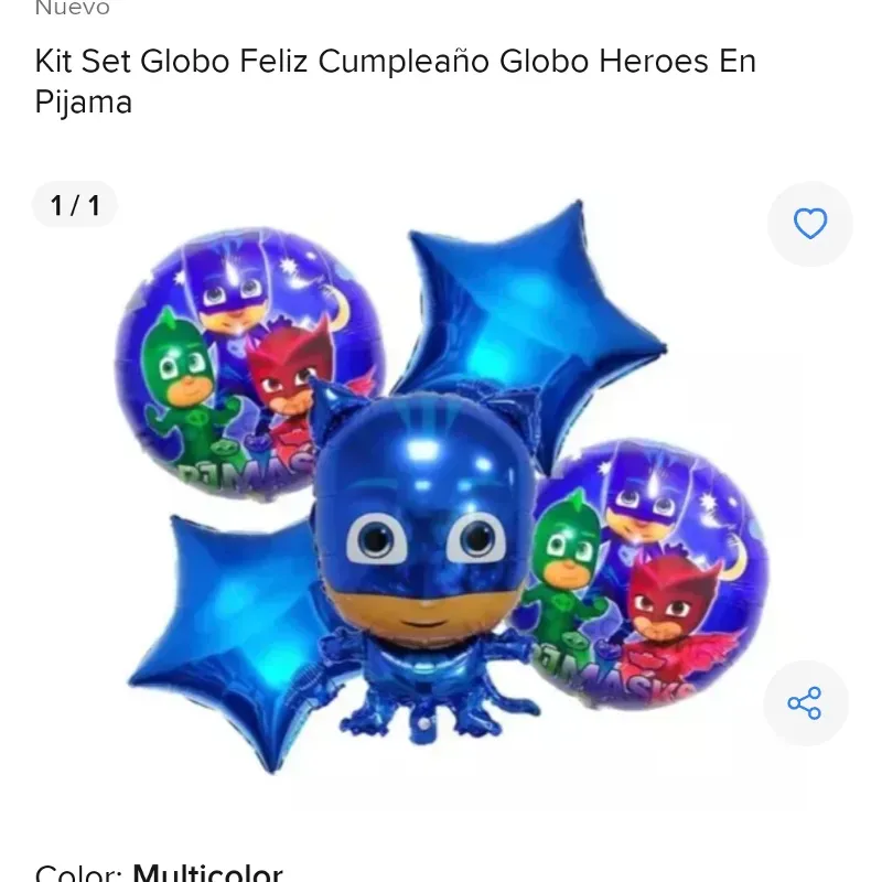 Set d globos Héroes en Pijamas