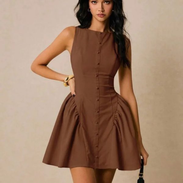 Vestido carmelita corto