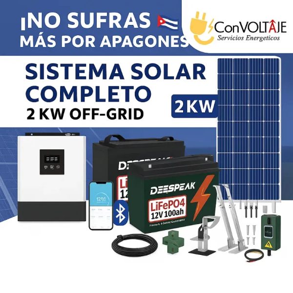 Kit completo de 2 kW OFF-GRID