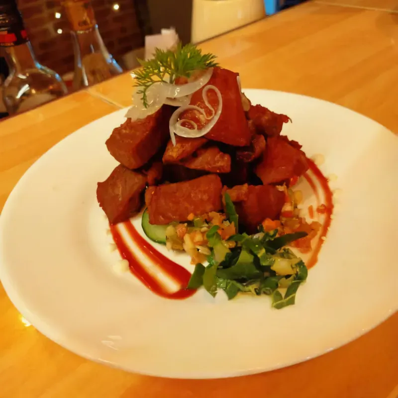 Masas de cerdo fritas 