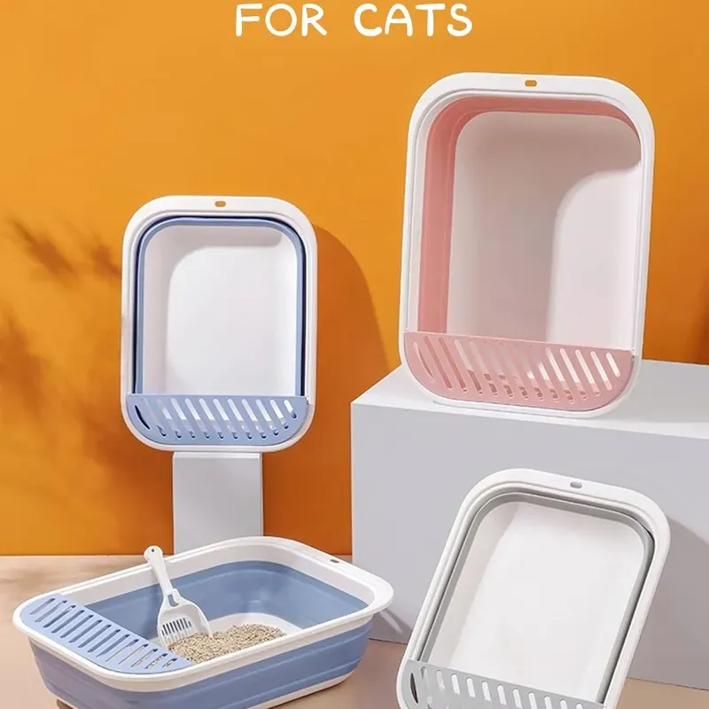 Arenero pequeño portable para gatos