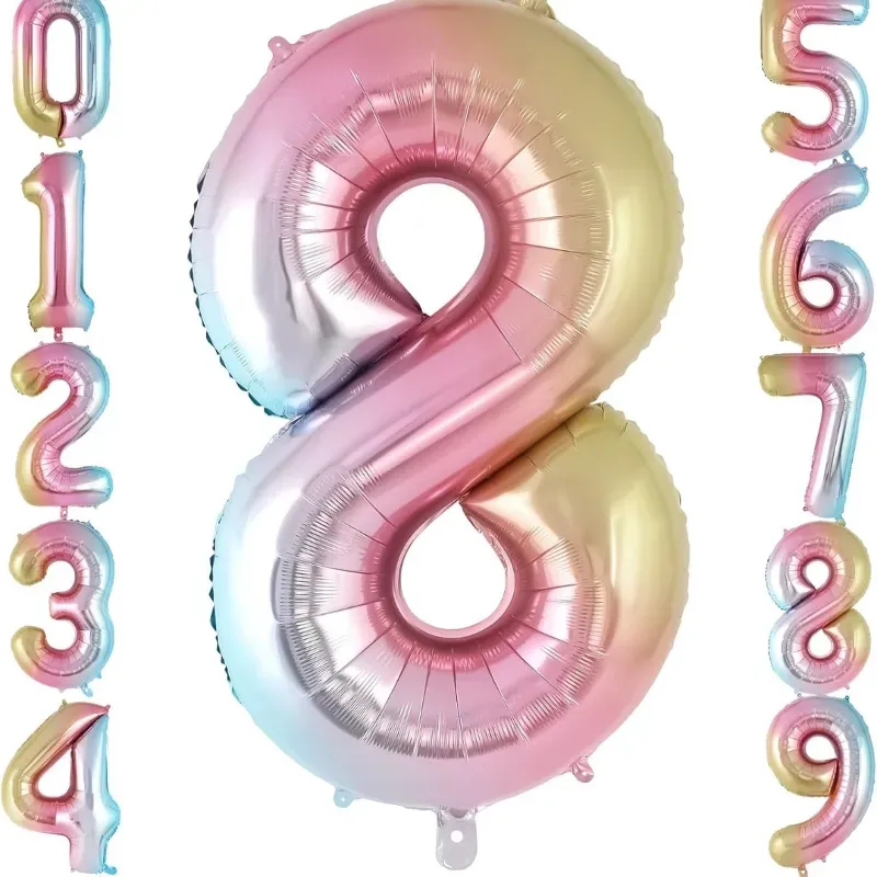 Globo foil número 8 tornasol