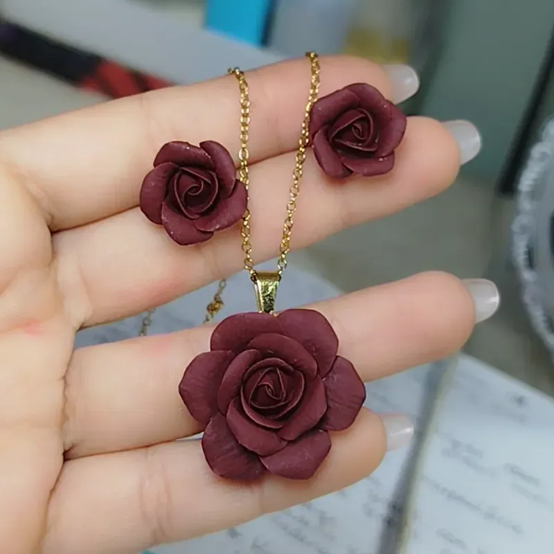 ✨Juego de Rosas Vino Tinto✨