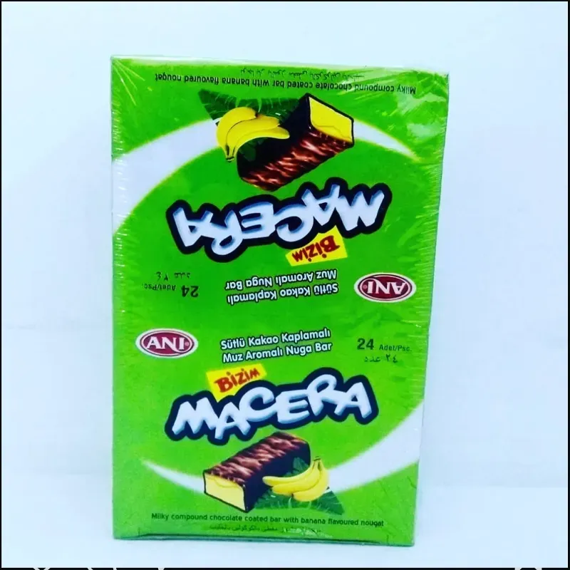 Barrita de chocolate rellena de platanito