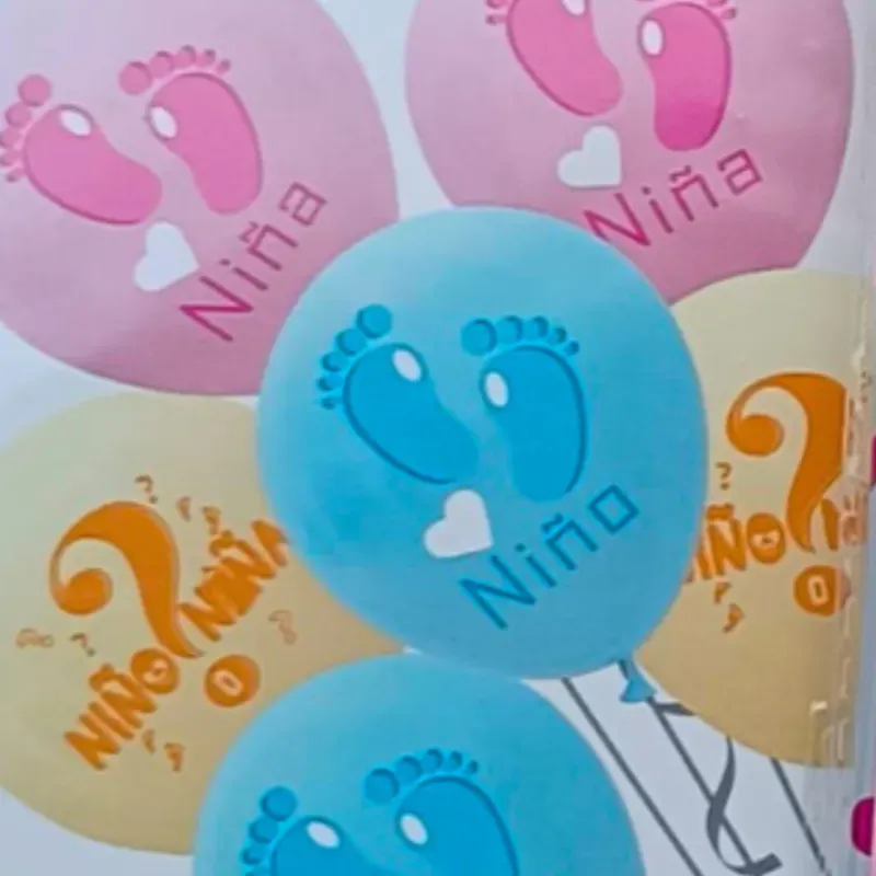 Set globos latex Niño Niña (6 piezas)