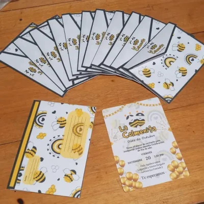 1 pcs Invitación con sobre