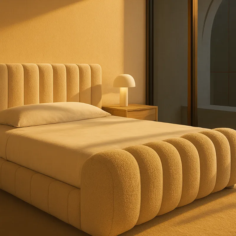 Cama minimalista Bouclé