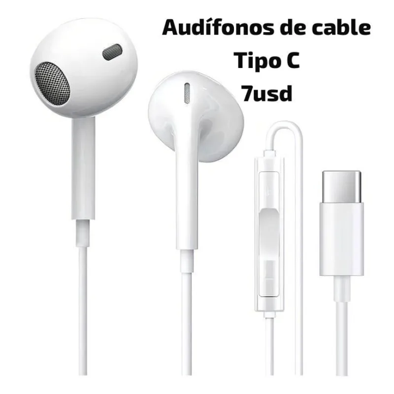 Audífonos de cable Tipo C