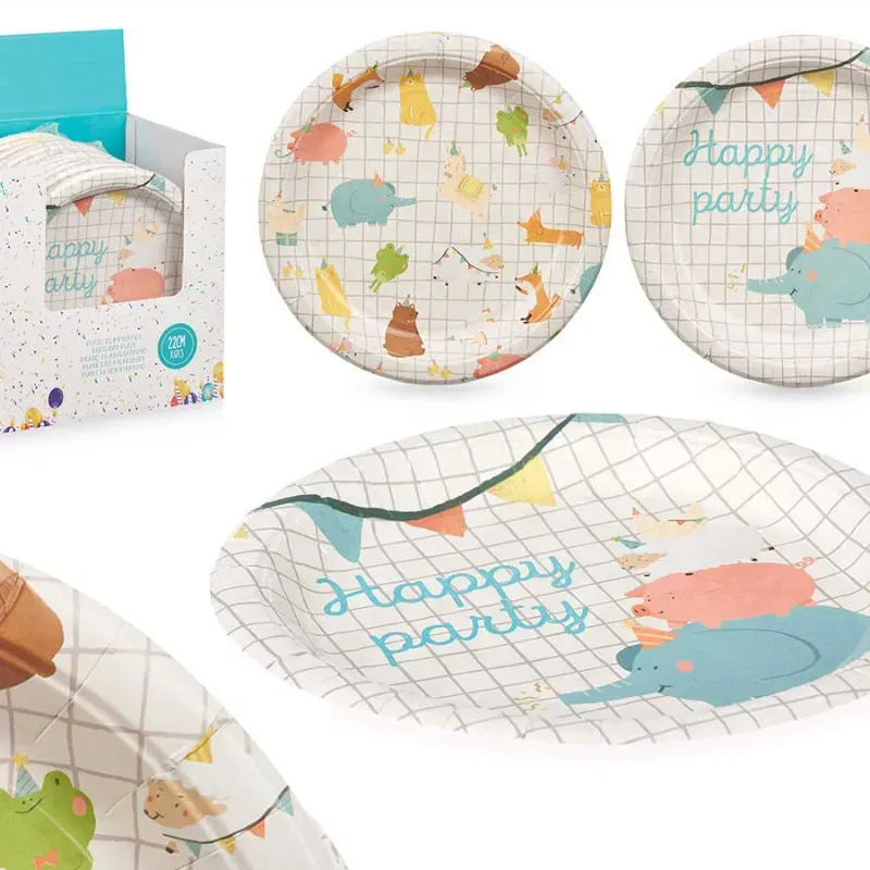 Set 6 platos de papel infantil (22 cm)