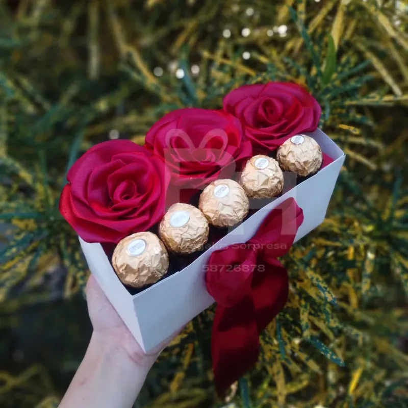 3 rosas y Ferreros 