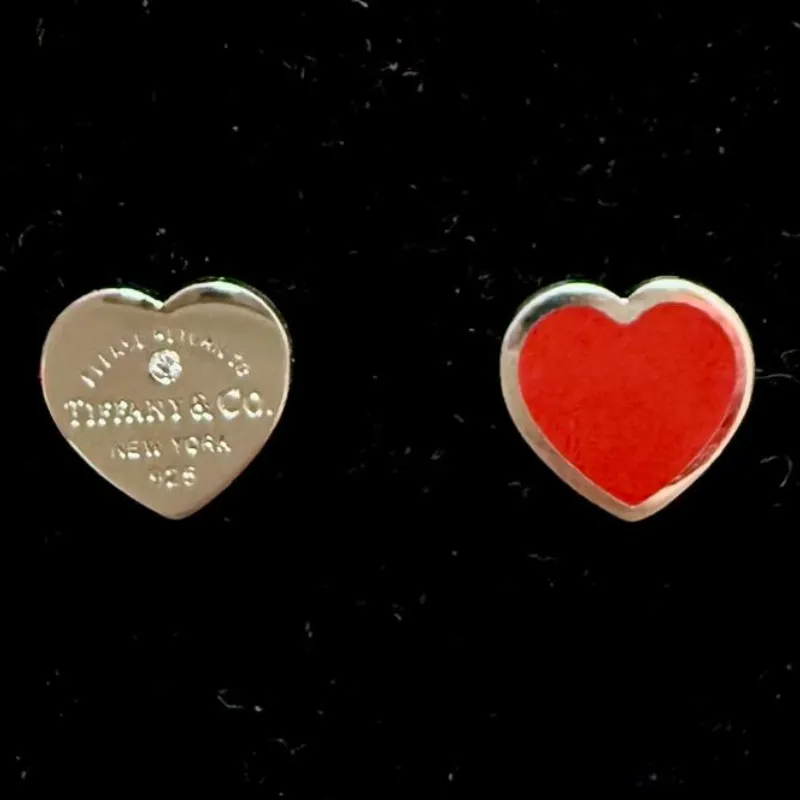 Aretes Tiffany color rojo