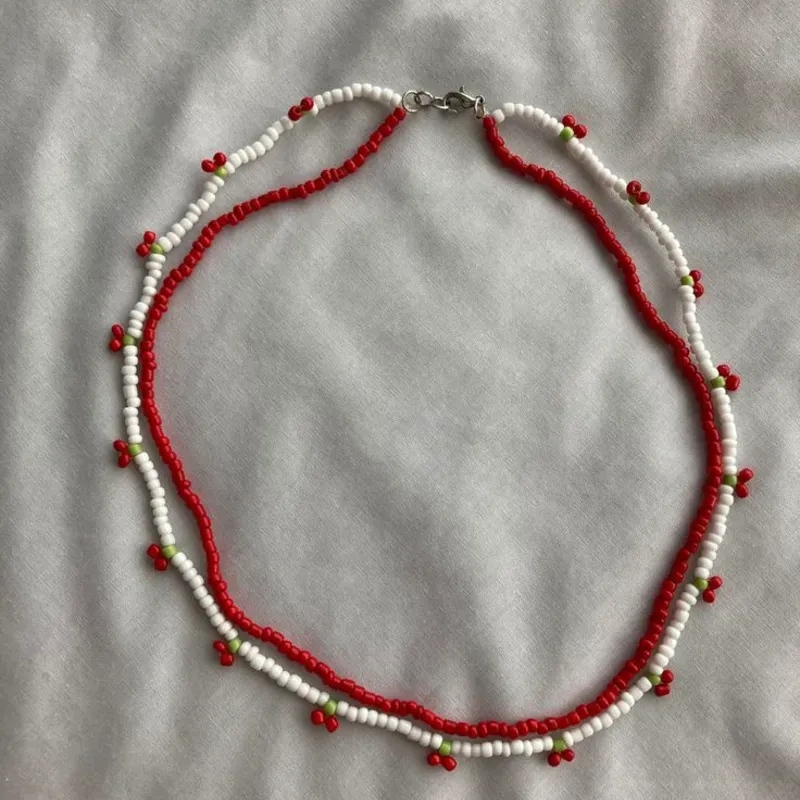 Collar Doble de Cereza