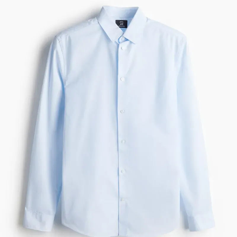 Camisa Azul de Hombre H&M