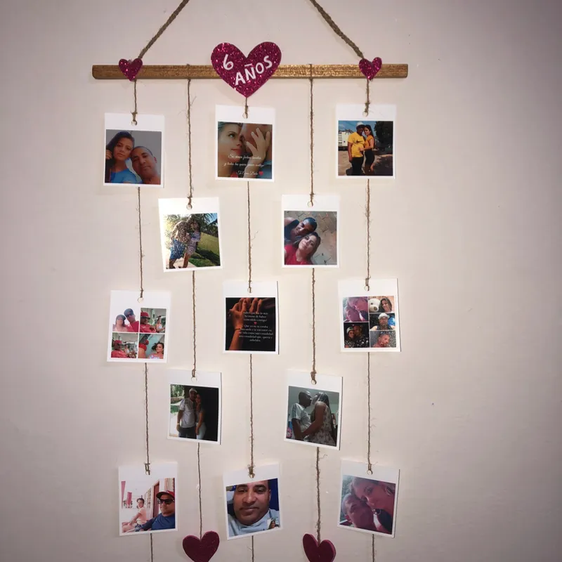 Perchero de polaroid