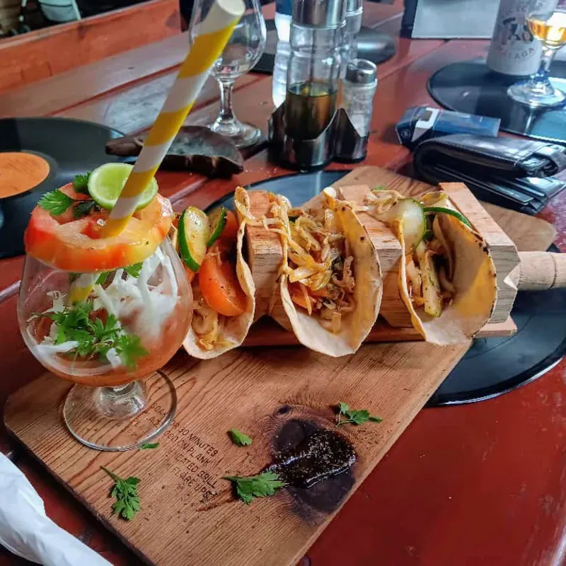 Tacos con camarón
