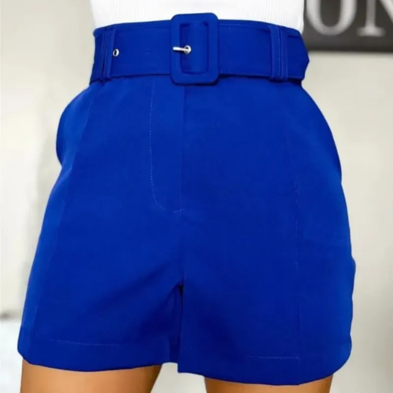 Short azul de vestir