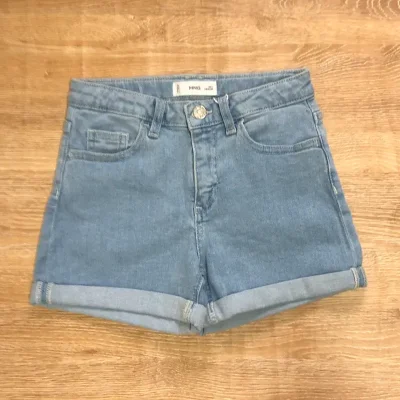 Short Mango de mezclilla
