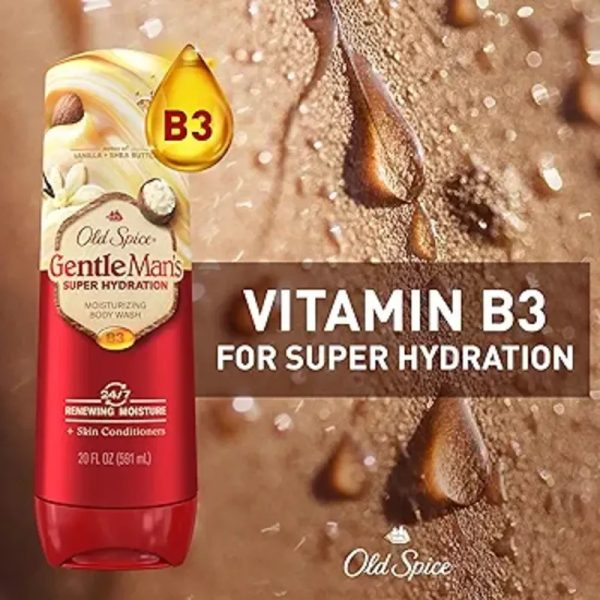 Old Spice Gel de baño GentleMan's Super Hidratación 20onz