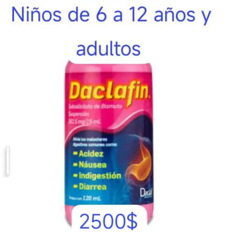 Subsalicilato de Bismuto Frasco con 120 mL (De 6 a 12 años y adultos)
