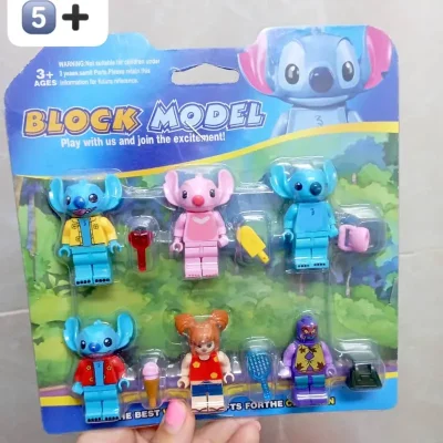 SET  6 PERSONAJES CON ACCESORIOS STITCH