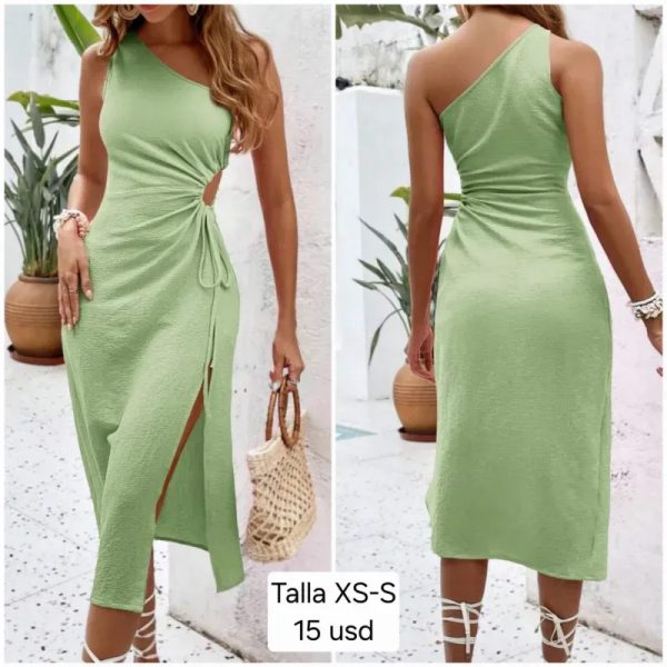 Vestido verde pastel