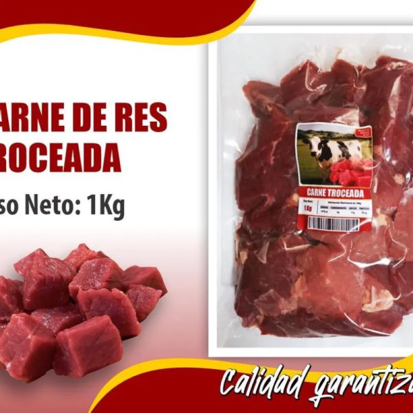 Carne de Res troceada 1kg