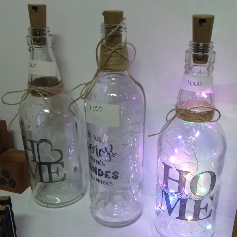 Botellas con luces