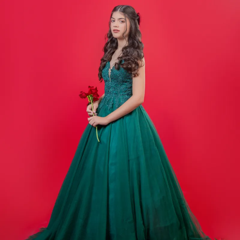 Traje Verde Esmeralda