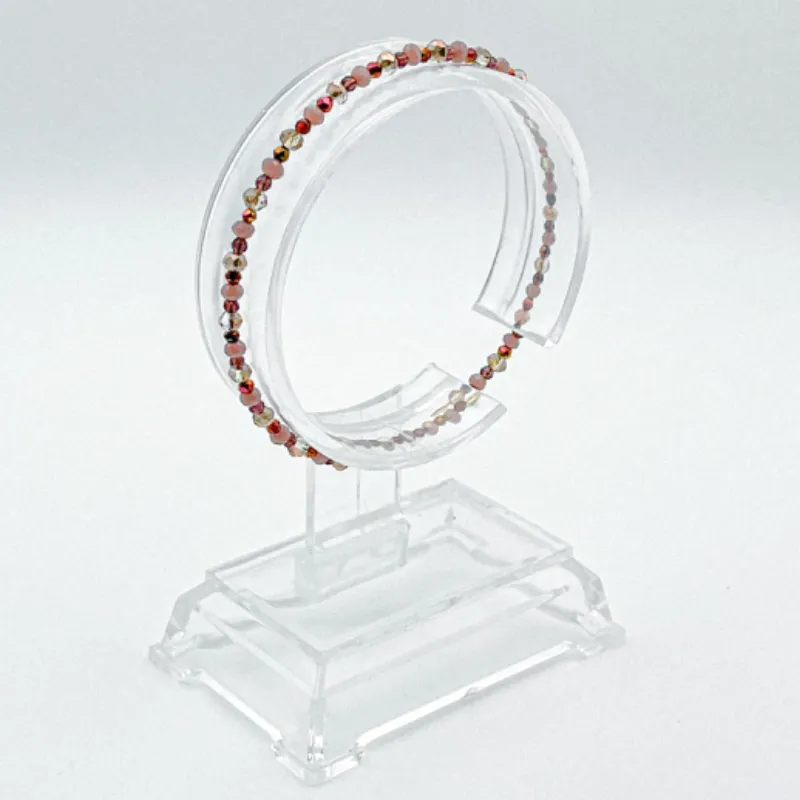 Pulsera de aro con cristales 