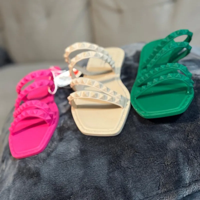 Sandalias planas varios colores