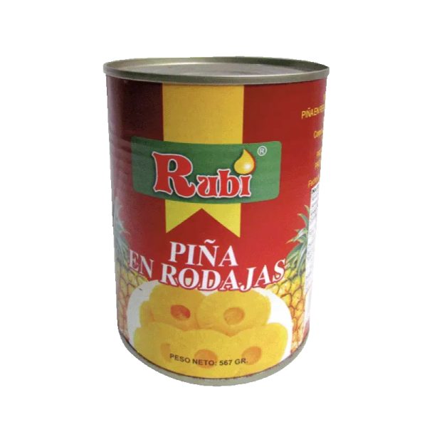 piña en rodajas 567g