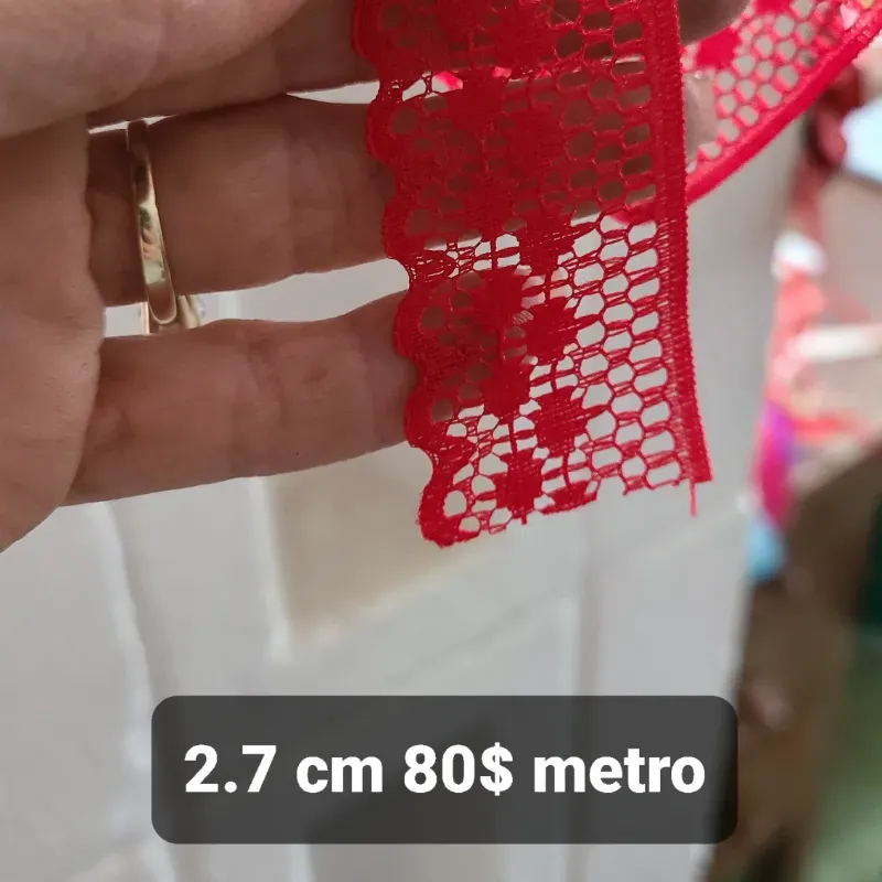 Encaje rojo 2.7 cm ancho