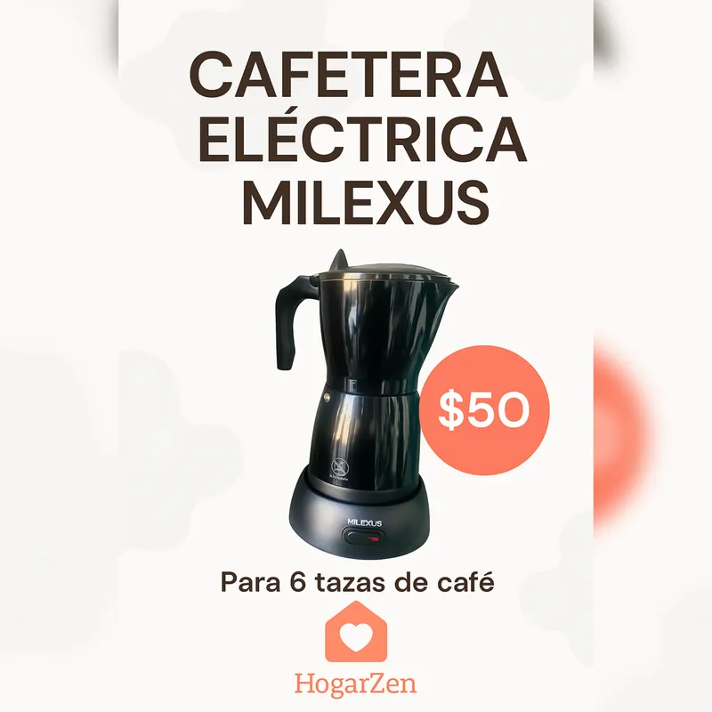 CAFETERA ELÉCTRICA MILEXUS 6 TAZAS