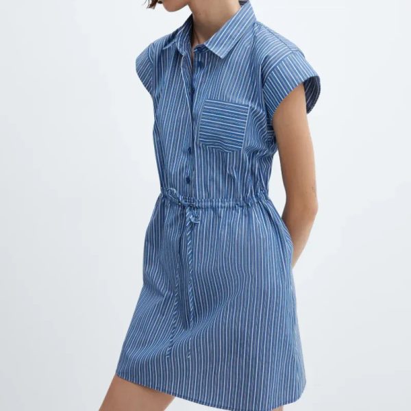 Vestido rayas lazo