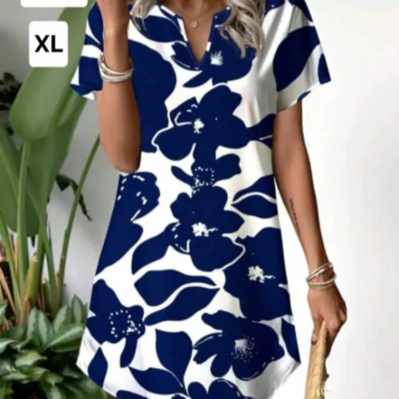 Vestido estampado azul