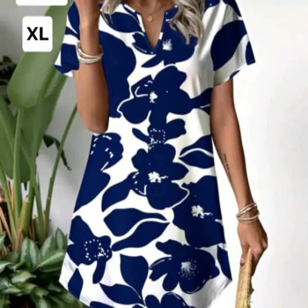 Vestido estampado azul